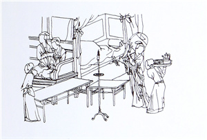 1、這是海派家具的片子床，兩片擋板的雕花采用了傳統(tǒng)的藕、蓮蓬和荷花圖案。_看圖王