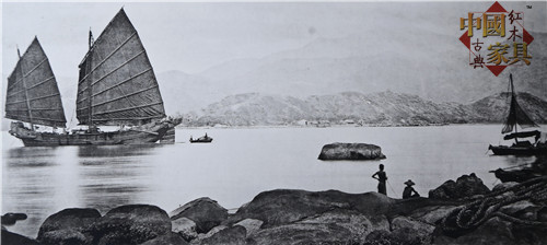 1清末的廣州，圖中的商船由廣東建造，是當(dāng)時(shí)中國南部最快的船只之一